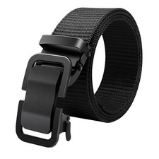 Men's Nylon Belt With Click Buckle Automatic Metal Buckle Outdoor Work Belt