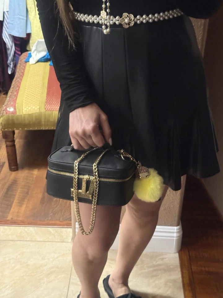 NWOT Versace Limited Edition Black Vanity Case, Shoulder Bag Crossbody+Bag Charm - Image 2 of 4