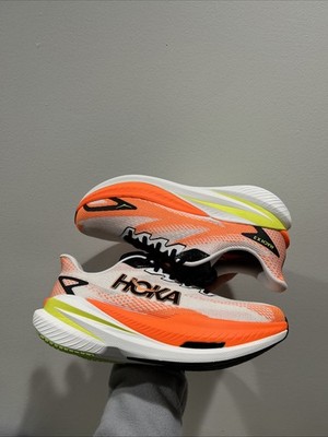 Size 9.5 Men s Hoka Mach X 3 Neon Tangerine Running Shoes 1168720-WNG