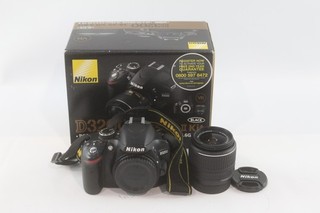 Nikon D3200 DSLR Digital Camera Working w/ AFS Nikkor 18 55mm F/3.5 5.6 G VR