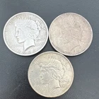 1922 & 1924 Peace Dollar $1 Silver Lot of 3 90% Silver 0.9 $3 Face Val 2.14 ozT