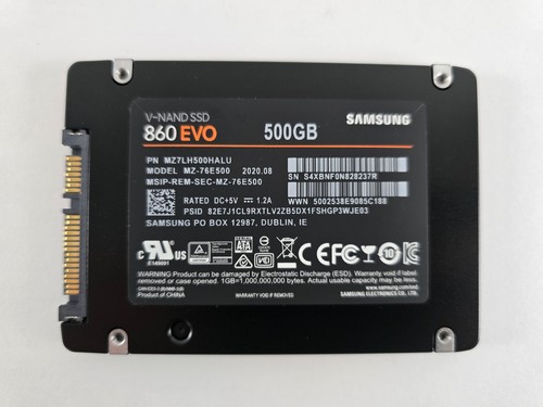 Samsung 860 EVO 500 GB 2.5 Zoll SATA-III 6 Gb/s MZ-76E500 SSD