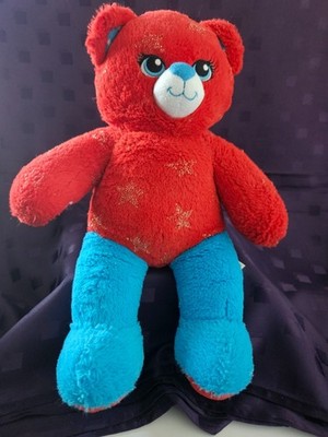 Build A Bear Workshop DC Comics BAB Wonder Woman Bär Plüsch 17 Zoll mit goldenen Sternen