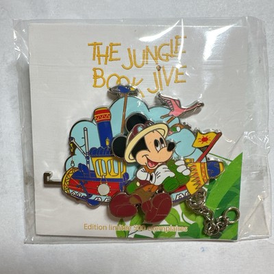 Disney Paris DLP Jungle Book Jive Parade chain link Pin Mickey LE 500 HTF NEW