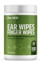 Dog Ear Cleaning Wipes Aloe Vera Pet Ear Finger Wipes 50 Pack
