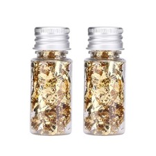 Lwuey Decorating Flakes, Gold Leaf Cake Decoration Flake Goldlen Toppers
