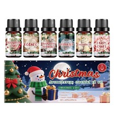 Christmas Essential Oils Set, Winter Holiday Fragrance Oil Gift Set For Diffuser