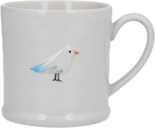 Gisela Graham Small Mini Rustic Coffee, Tea, Espresso Cup Mug - SEAGULL