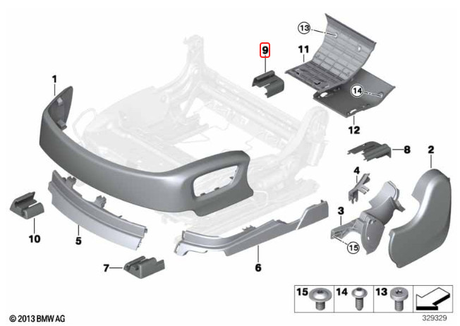 Rolls-Royce Dawn 2017-2023 Front Right Inner Seat cover