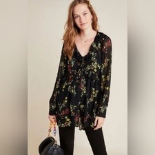 Anthropologie Maeve Jamison ruffled tunic EUC XS