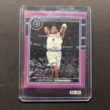 2024-25 Panini NBA HOOPS Anthony Edwards #181 Purple Parallel