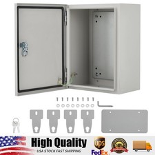 Outdoor Electrical Box, 24"x16"x12" NEMA 4X Steel Enclosure, IP67 Waterproof