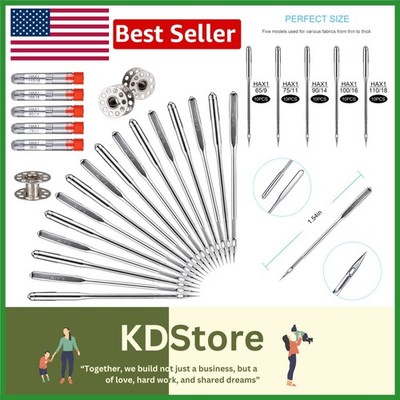 50PCS Universal Sewing Machine Needles Set   Compatible with Singer, Brother ...