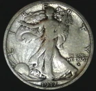 1917-D--- Obverse= US Walking Liberty Silver Half 50c  VG +
