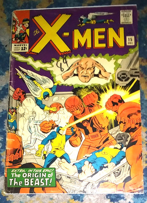THE X-MEN #15 Dec., 1965 / 1st App. Master Mold, Origin of The Beast KIRBY ART