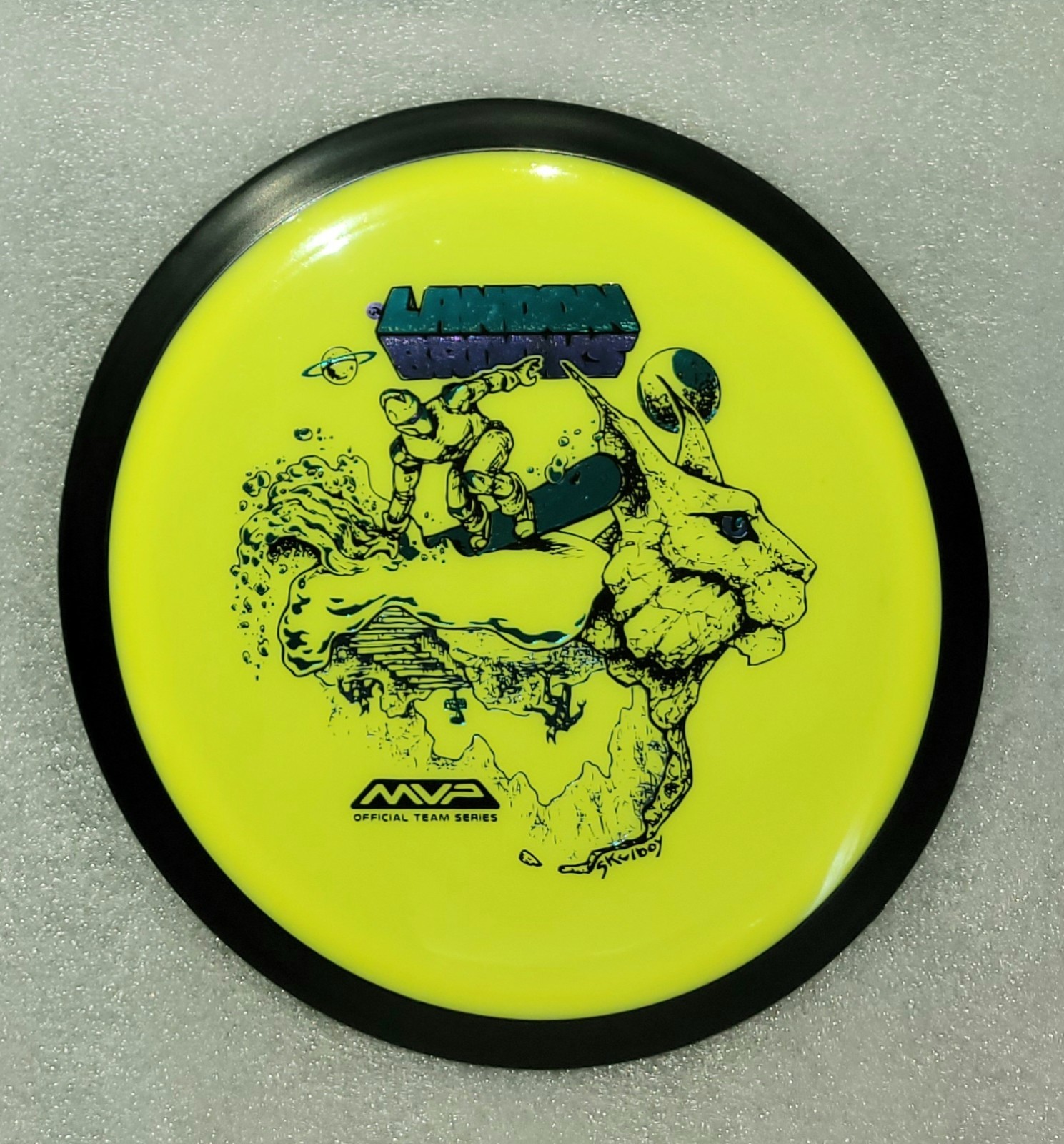 MVP Disc Sports Landolorian Stamp Yellow Neutron Wave Driver Disc Golf Disc 171G