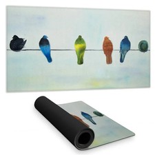 Begin Home Decor C1DM1531CVTATC 16 x 32 in. Contemporary Bird Desk Mat - Perc...