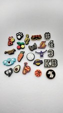Lot of 23 Assorted Shoe Charms LA Lakers Kobe James Animals Sports Food More