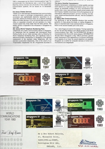 SINGAPORE  FDC 1983