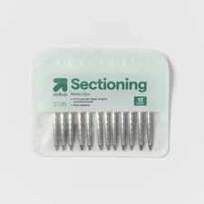 Hair Sectioning Metal Hair Clips - 12pk - Silver - up&up