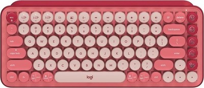Logitech POP Keys Kabellose Bluetooth Mechanische Tastatur - Rose ''US LAYOUT''