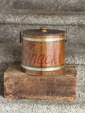 Vintage Wooden Sugar Bucket Repurposed As A Snack Bucket
