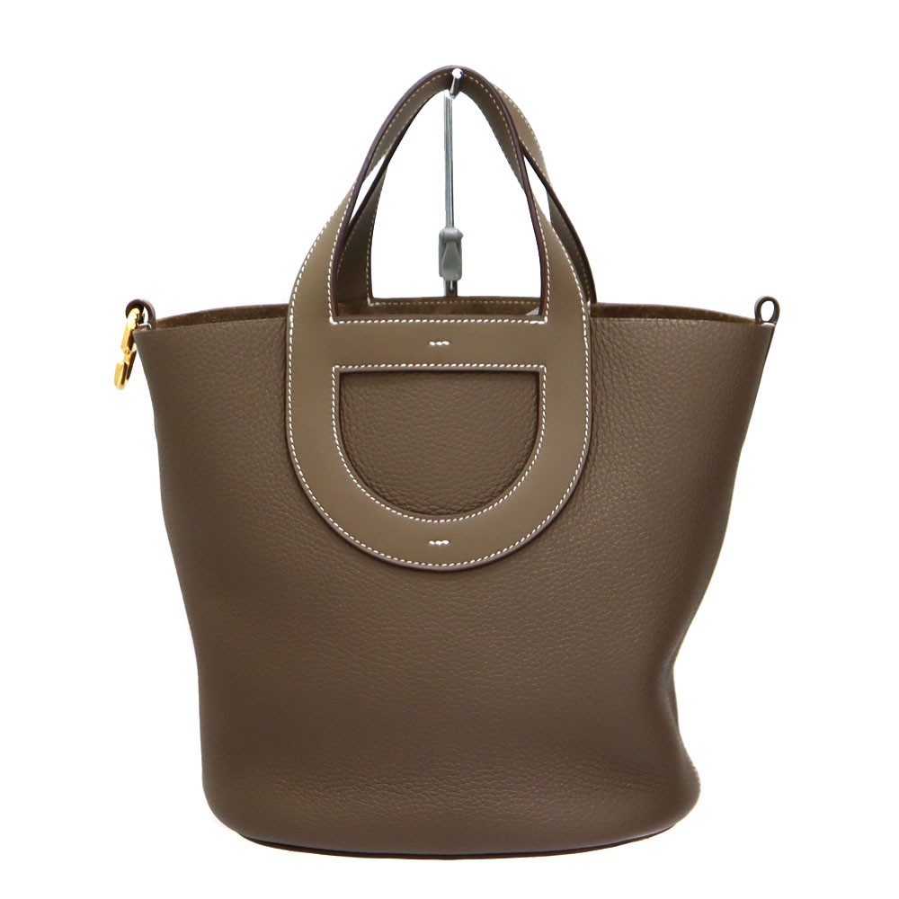 Hermes In the Loop 23 Taurillon Clemence Brown Handbag 2023 Women's #KNB059 image 2