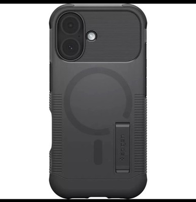 Spigen Rugged Magnetic Kickstand Case for iPhone 17 Black