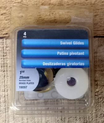 Shepherd Hardware 4 Pack - 1'' Swill Glides - Brass Plated #19097