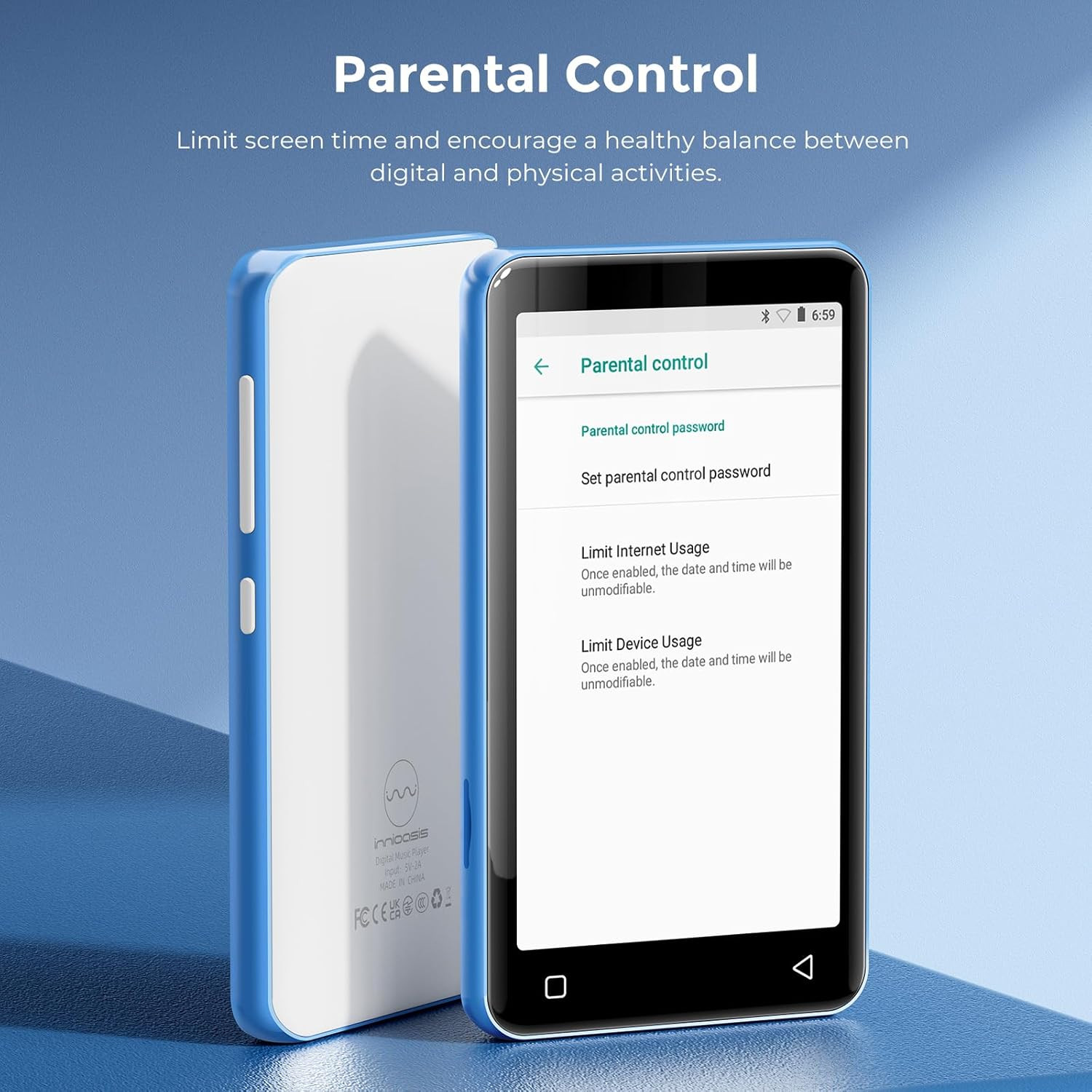 Lettore MP3 per Bambini 80GB con Spotify | WiFi sicuro e Bluetooth - 4