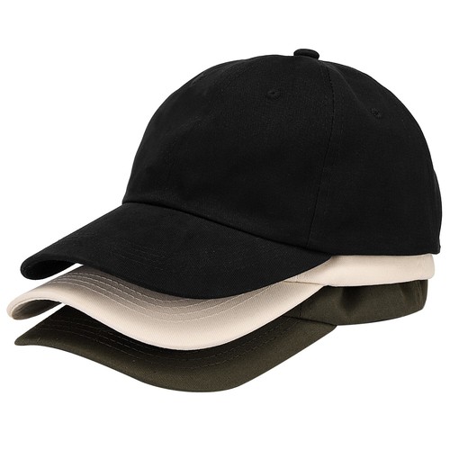 Gorra de béisbol plana estilo hip hop clásica ajustable para hombre 3 piezas sombrero liso liso - Imagen 1 de 7