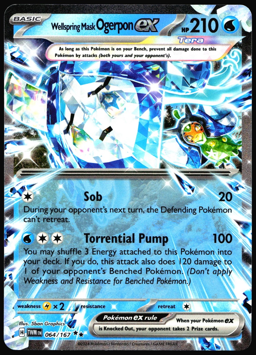 Wellspring Mask Ogerpon EX 2024 Twilight Masquerade #064 Pokemon