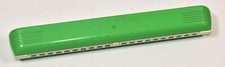 Vintage Proll Toys Duo Tone Green White Plastic Toy Harmonica