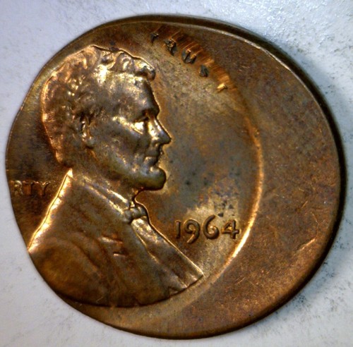 1964 ERROR OFF CENTER Lincoln Cent Unc. / BU Coin Early O/C LOT #11 NR