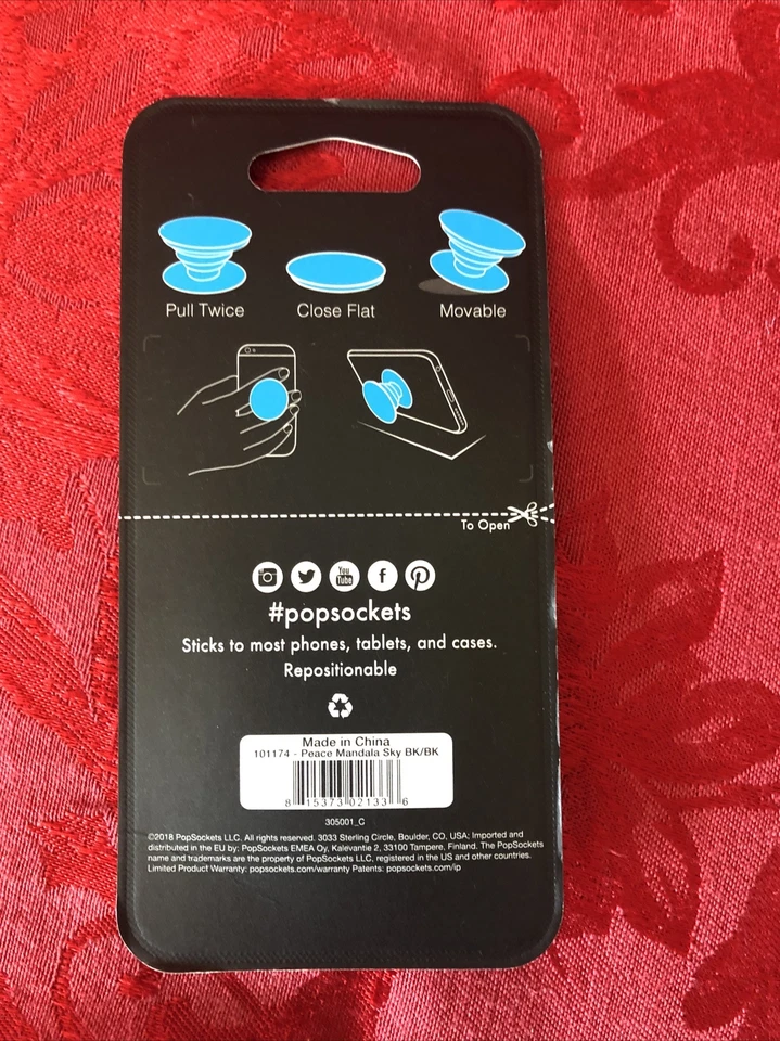 PopSockets 101174  Mandala Collection Peace Sky Phone Grip - Image 2 of 4