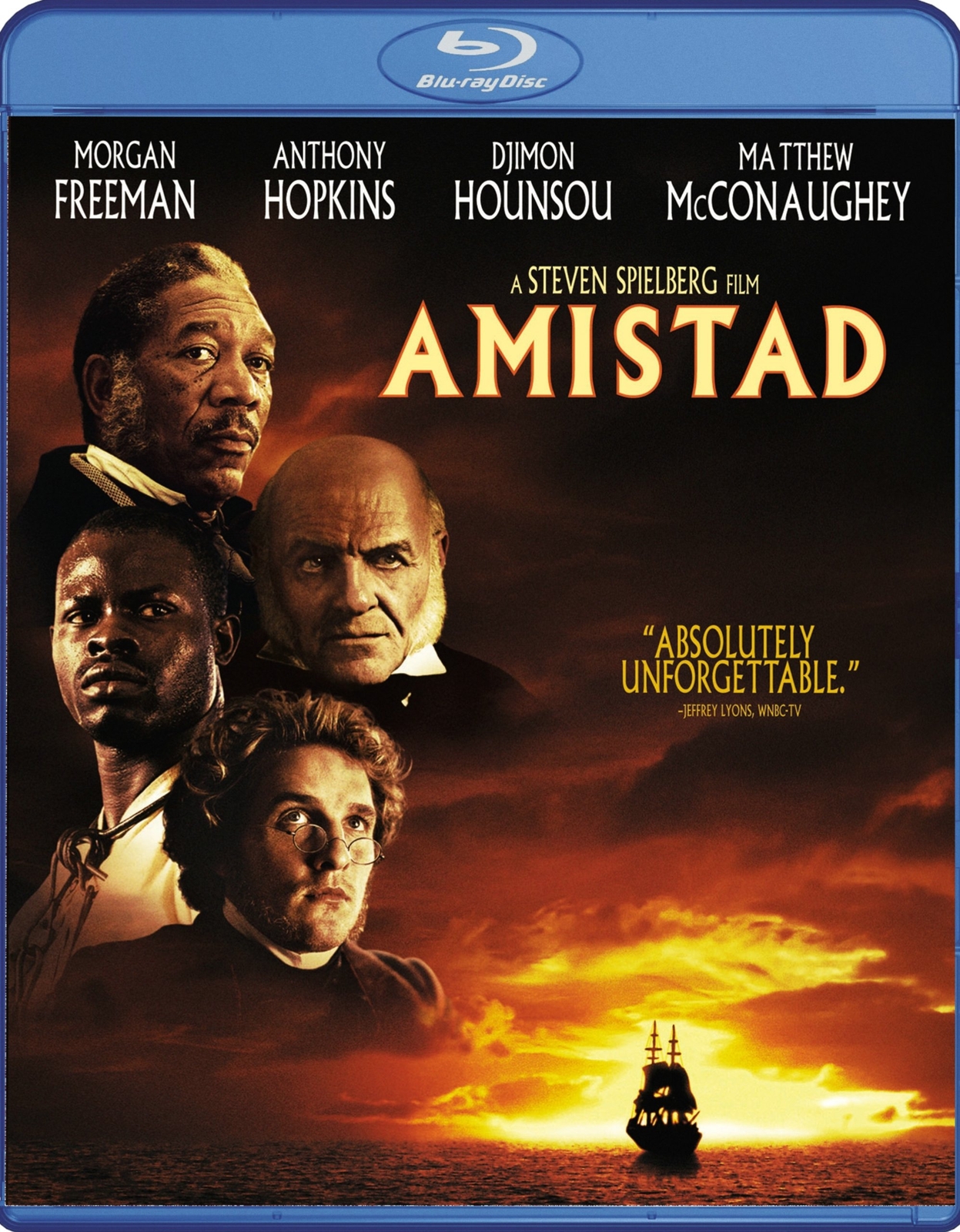 Amistad (Blu-ray) Morgan Freeman Anthony Hopkins Djimon Hounsou Nigel Hawthorne