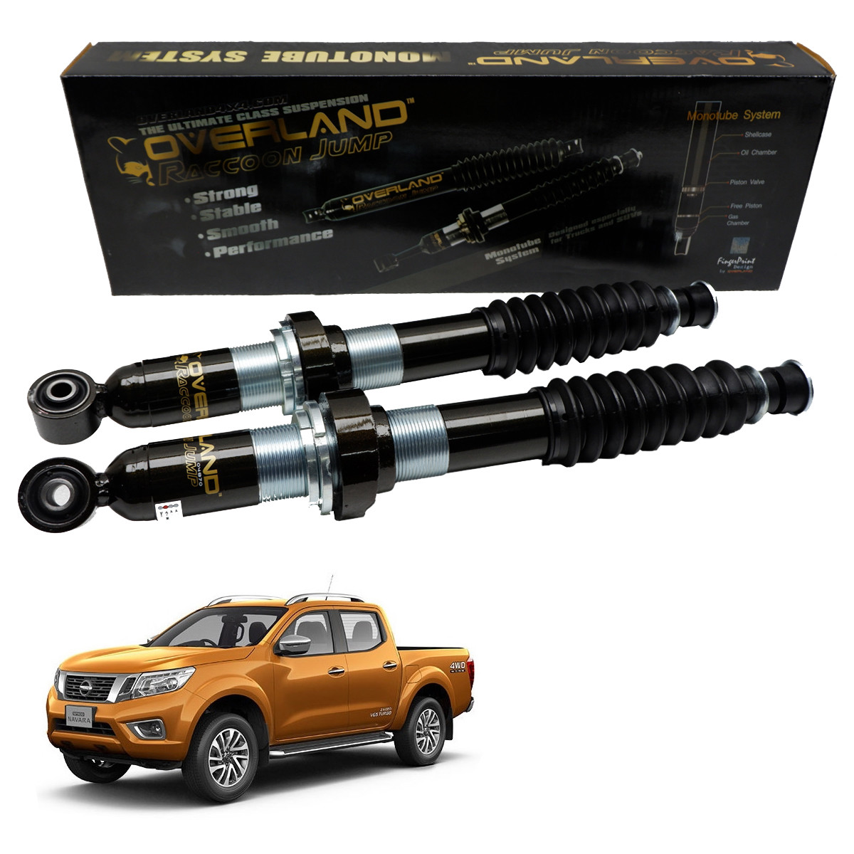 Fits Nissan Np300 Navara 15 2018 Front Overland Gas Oil Lift 2