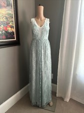 ASOS Women’s US Sz 4 Seafoam Green Lace Maxi Dress New!