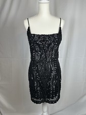 NWT Windsor Black Mini Cocktail Dress With Sequins Size 13/14