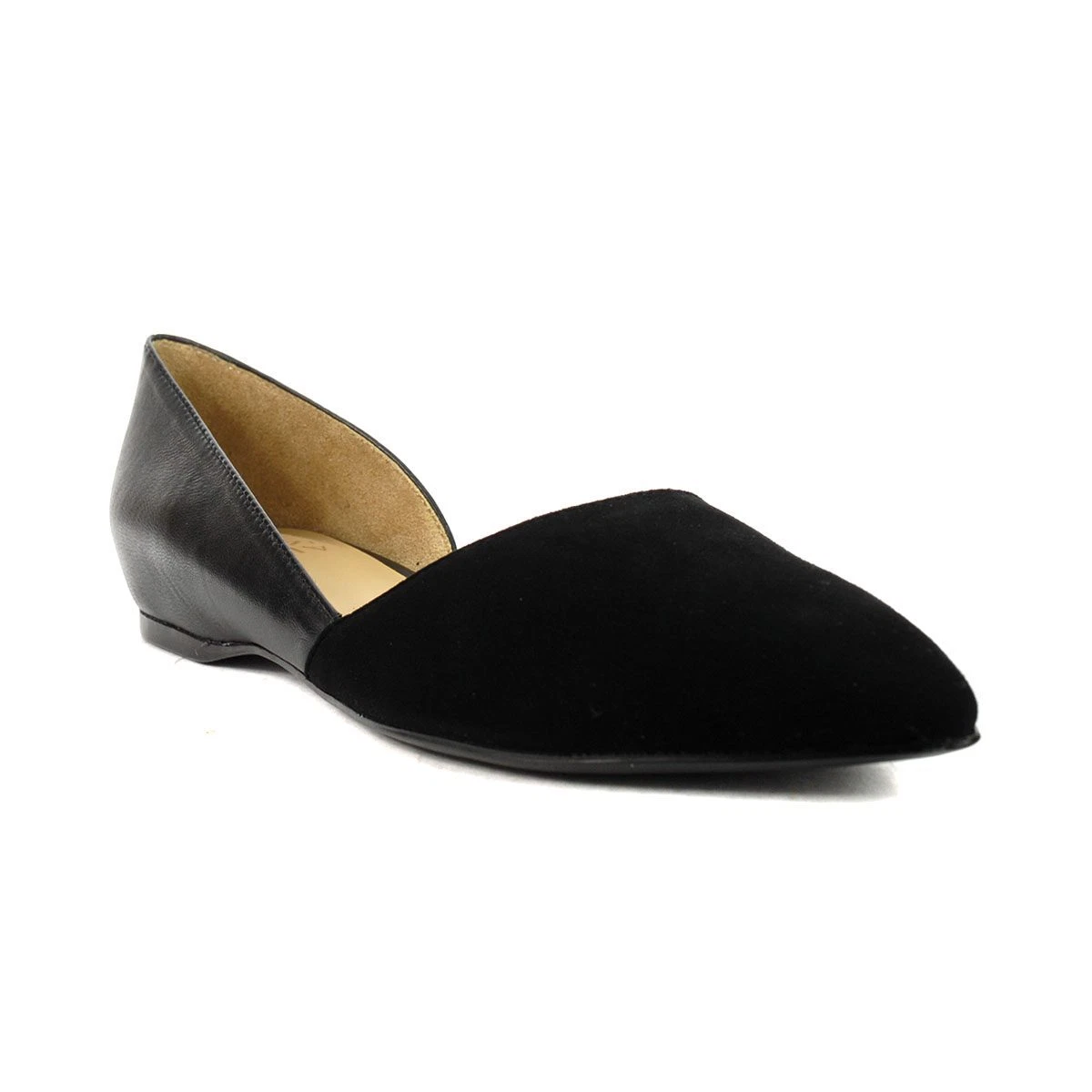 Naturalizer Samantha Black Leather Suede Flats eBay