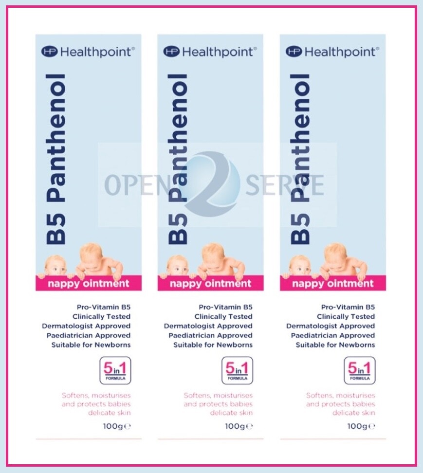 3x B5 Panthenol Nappy Ointment Baby 5in1 Formula Skin Rash Gentle Heal - 100g