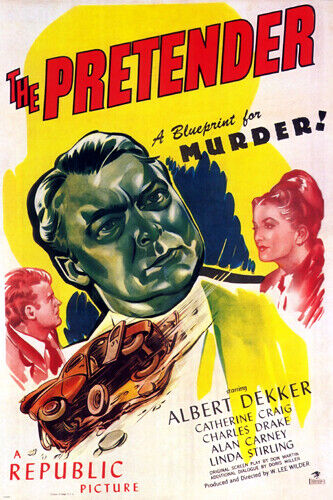 film noir THE PRÉTENDRE affiche de film ALBERT DEKKER KATHERINE CRAIG 20x30   - Photo 1 sur 1