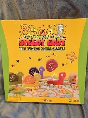 2005 Speedy Eddy The Flying Shell Game! All Wooden Complete Ages 5+ Blue  Orange