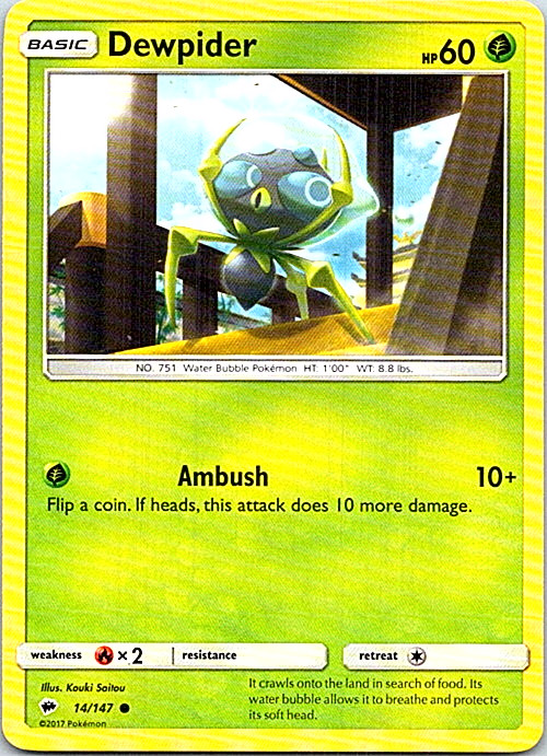 dewpider pokemon card value Pokemon Dewpider - 047/195 - Common - Reverse Holo NM-Mint Silver Tempest