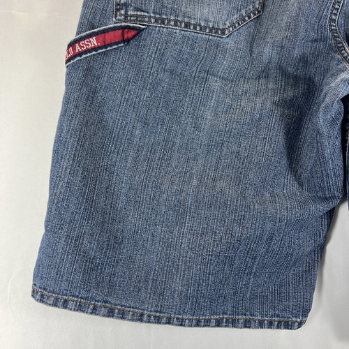 US Polo Assn Vintage Medium Wash Blue Carpenter Denim Jean Shorts Men's Size 40 - Picture 12 of 21