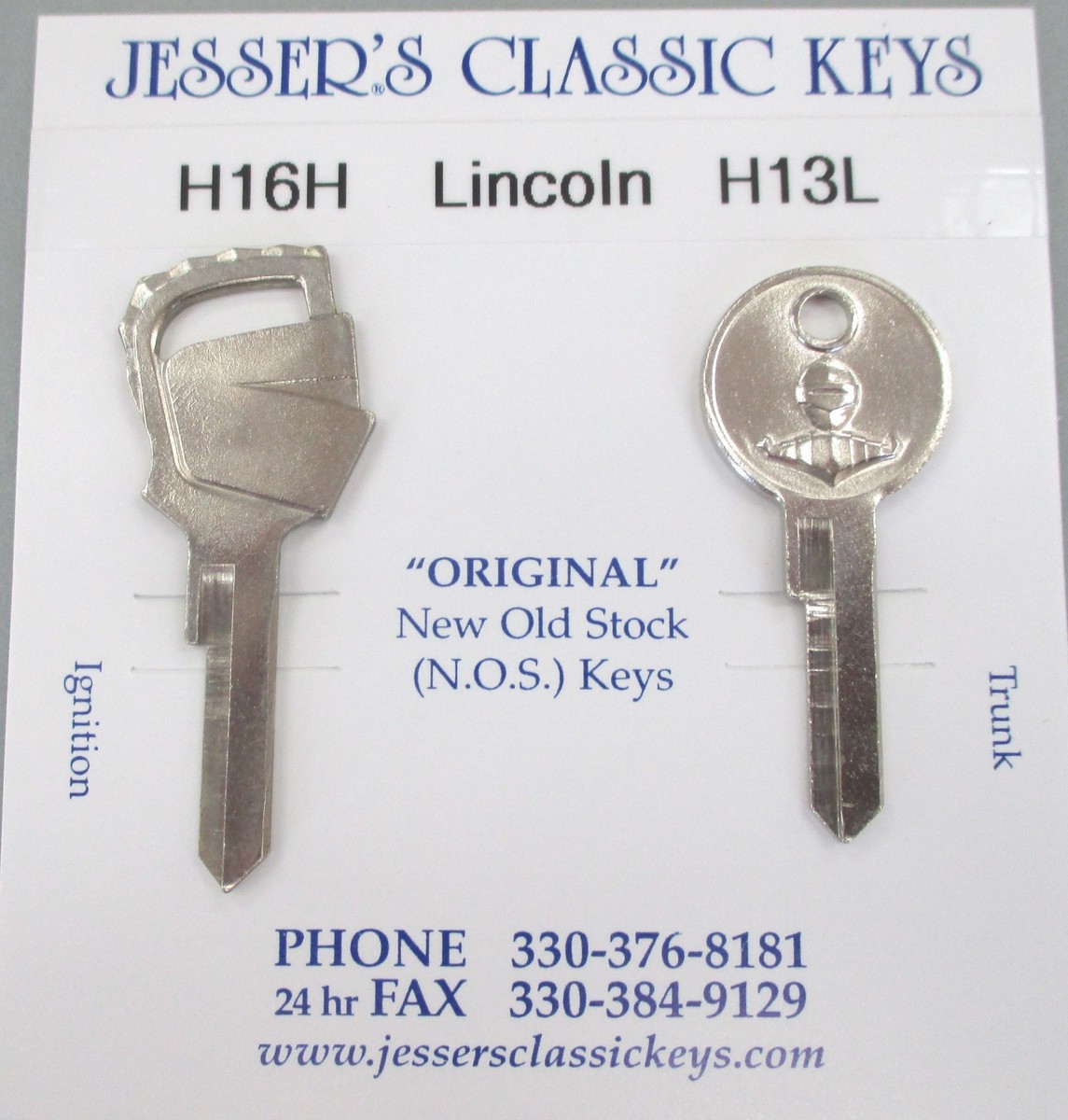 Vintage Lincoln Knight Key Set 1952 1953 1954 1955 1956 1957 1958