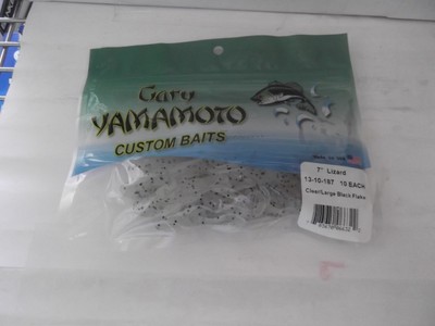 GARY YAMAMOTO 5/" CRAW 10 PER PACK CHART BLACK FLAKE
