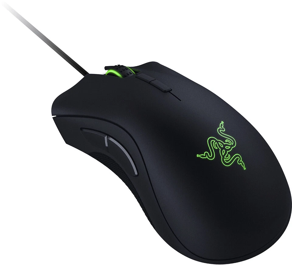 Razer - DeathAdder Elite Wired Optical Gaming Mouse with Chroma Lighting - Black - Image 2 of 4