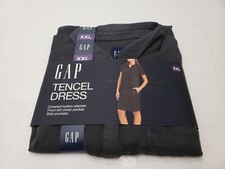 GAP Womens Dress Lightweight Relaxed Fit Tencel Shadow Grey Size XXL New