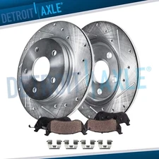 Rear Drilled Disc Rotors Ceramic Brake Pads Kit for 2016 - 2022 Chevrolet Malibu